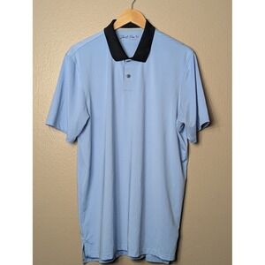 Short Par 4 Polo Shirt Men Large Blue Greyson Performance Golf Activewear Top